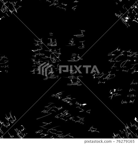 Seamless vector pattern. White text on a black... - Stock Illustration ...