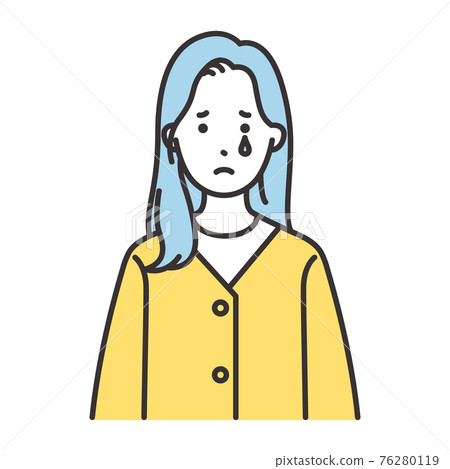 Adult female facial expression crying 76280119