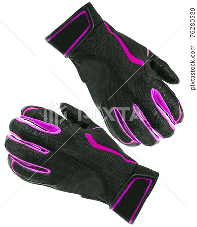 Purple gloves isolated 76280589