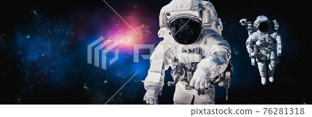 Astronaut spaceman do spacewalk while working for space station Astronaut spaceman do spacewalk while working for space station 76281318