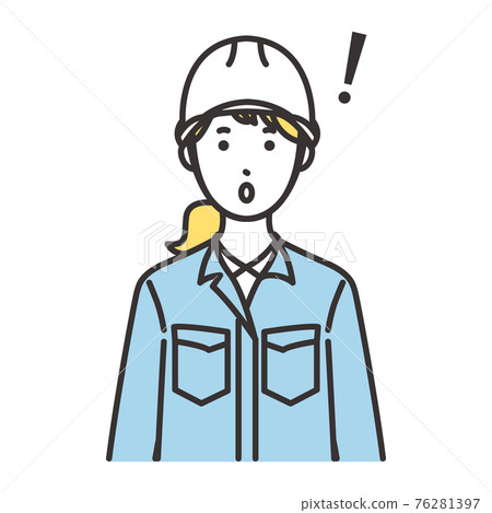 Female worker facial expression surprised 76281397