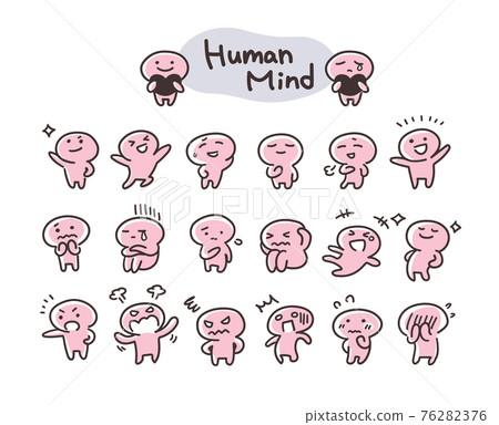 Simple loose stickman illustration (pink) 76282376