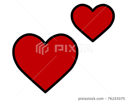 Two red heart marks Two red heart marks 76283070