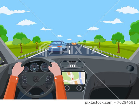 Vehicle salon, inside car driver Vehicle salon, inside car driver 76284591