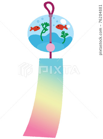 Wind chimes illustration Wind chimes illustration 76284881