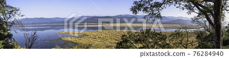 Panorama of Ramganga River in Jim Corbett National Park, India Panorama of Ramganga River in Jim Corbett National Park, India 76284940