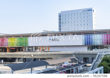 JR Nara Station West Exit in fine weather, Nara City, Nara Prefecture 76287396
