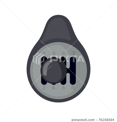 Car gearbox icon in flat style isolated on white background. Car gearbox icon in flat style isolated on white background. 76288084