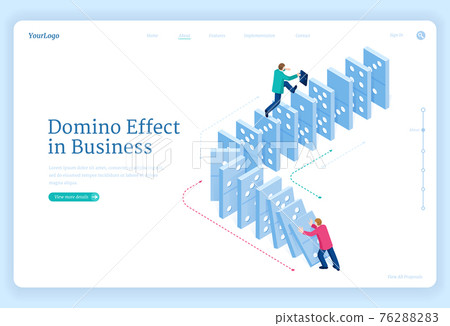 Domino effect in business, chain reaction 76288283