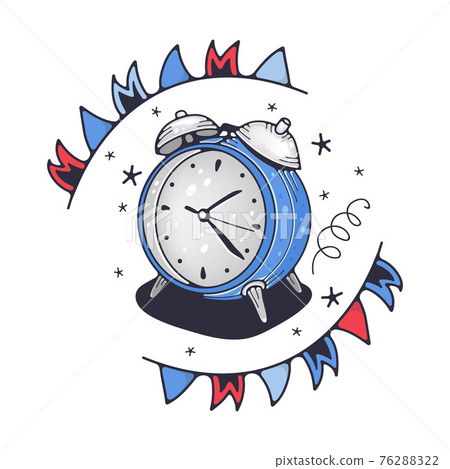 Alarm clock vector icon. Isolated on a white background. Alarm clock vector icon. Isolated on a white background. 76288322
