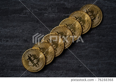 Bitcoin virtual currency cryptocurrency currency top view Bitcoin cryptocurrency ビットコイン 76288368