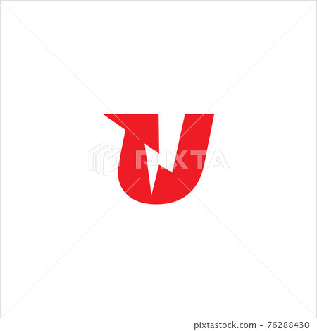 Letter U Initial Logo Design Template Isolated On White Background. Alphabet with Thunder Shape and Up Arrow Logo Concept. Hot Red Color Theme. Letter U Initial Logo Design Template Isolated On White Background. Alphabet with Thunder Shape and Up Arrow Logo Concept. Hot Red Color Theme. 76288430