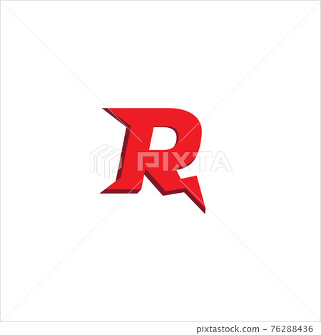 Letter R Initial Logo Design Template Isolated On White Background. Alphabet Thunder Logo Concept. Hot Red Color Theme. Letter R Initial Logo Design Template Isolated On White Background. Alphabet Thunder Logo Concept. Hot Red Color Theme. 76288436
