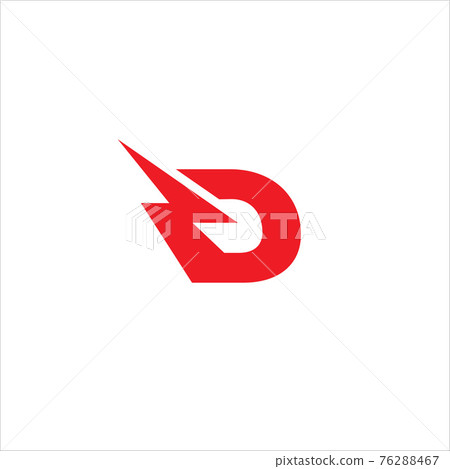 Letter D Initial Logo Design Template. Alphabet with thunder icon logo concept. Red Color Theme. Isolated On White Background. Letter D Initial Logo Design Template. Alphabet with thunder icon logo concept. Red Color Theme. Isolated On White Background. 76288467