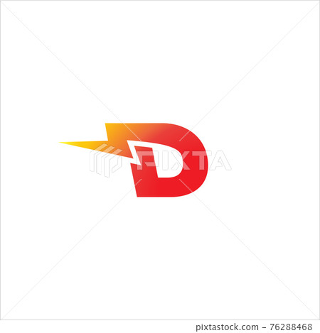 Letter D Initial Logo Design Template Isolated On White Background. Alphabet with thunder icon logo concept. Red, Yellow Orange Gradation Color Theme. Letter D Initial Logo Design Template Isolated On White Background. Alphabet with thunder icon logo concept. Red, Yellow Orange Gradation Color Theme. 76288468