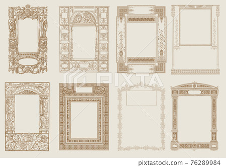 Vintage ornament frame set 76289984