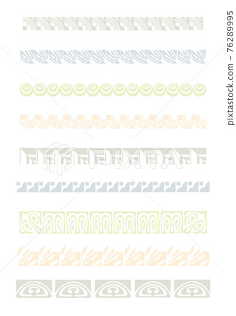Vintage decorative frame pattern brush set Vintage decorative frame pattern brush set 76289995