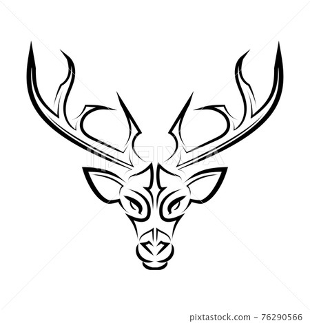 Black and white line art of deer head. Good use for symbol, mascot, icon, avatar, tattoo, T Shirt design, logo or any design you want. Black and white line art of deer head. Good use for symbol, mascot, icon, avatar, tattoo, T Shirt design, logo or any design you want. 76290566