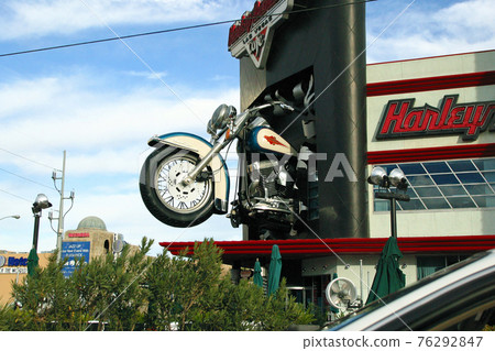 Las Vegas motorcycle sign 76292847