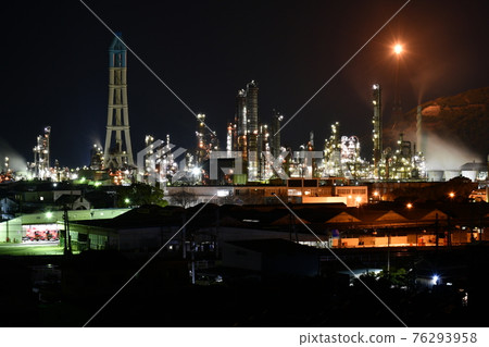 和歌山縣有田市 JXT G Energy 和歌山煉油廠夜景 76293958