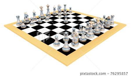 Chess game isolated on white background 76295857