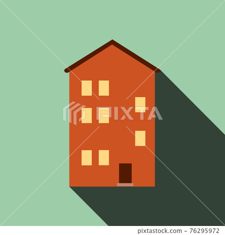 Building house icon with long shadow, Flat design, vector illustration Building house icon with long shadow, Flat design, vector illustration 76295972