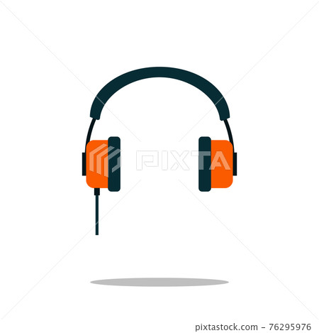 Headphone icon, audio device symbol, trendy sign. Flat design, vector illustration 76295976