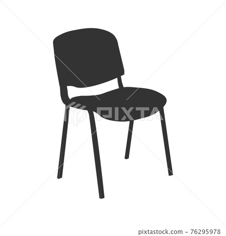 Chair icon vector illustration isolated on ligth blue background. 76295978