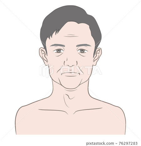 [No stains] Image illustrations of men in their late 40s to early 50s 76297283