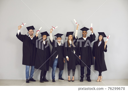 Successful univesity graduation, multiethnic group concept Successful univesity graduation, multiethnic group concept 76299678