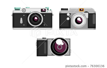 Camera as Optical Instrument for Capturing Image Vector Set Camera as Optical Instrument for Capturing Image Vector Set 76300136