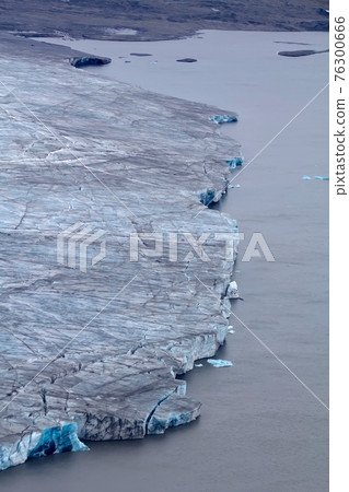 icebergs are formed on the end of glacier tongue 76300666