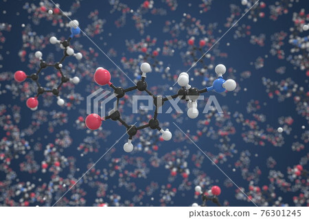 Dopamine molecule, scientific molecular model, 3d rendering Dopamine molecule, scientific molecular model, 3d rendering 76301245