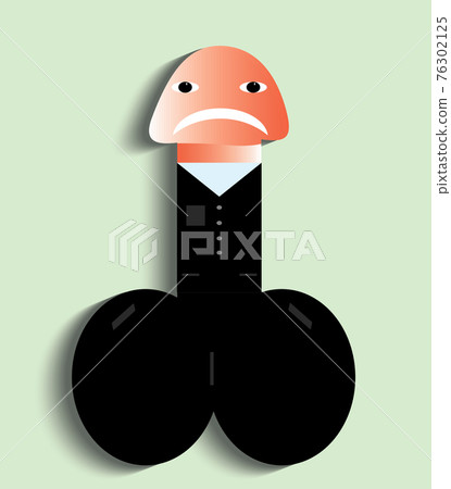 Flat Icon of penis. Isolated on white background. Modern vector illustration for web and mobile. Flat Icon of penis. Isolated on white background. Modern vector illustration for web and mobile. 76302125