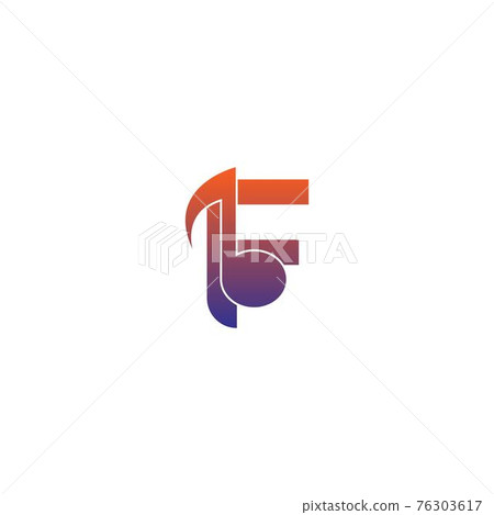 Letter F logo icon with musical note design symbol template Letter F logo icon with musical note design symbol template 76303617