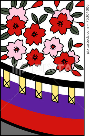 Hanafuda 窗簾 Yayoi Sakura 三月櫻花窗簾插圖圖標 Hanafuda 窗簾 Yayoi Sakura 三月櫻花窗簾插圖圖標 76304006