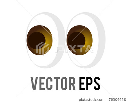 Vector pair of pervy or shifty eyes icon, glancing slightly to the left 76304638