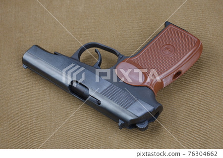 soviet handgun on USSR khaki uniform Soviet Afghan War era 76304662