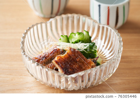 Uzaku (cucumber and eel vinegared food) Uzaku (cucumber and eel vinegared food) 76305446