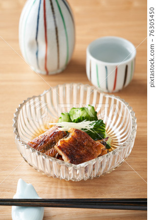 Uzaku (cucumber and eel vinegared food) Uzaku (cucumber and eel vinegared food) 76305450