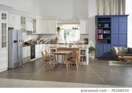 Large kitchen with island table Large kitchen with island table 76306030