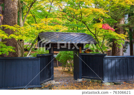 Michinoku's Little Kyoto Akita Kakunodate Autumn Samurai Residence Street after the rain Odano Family 76306621