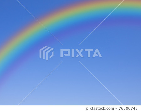 Simple blue sky and rainbow background-there are multiple variations 76306743