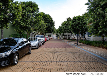 Street with tiled floor Street with tiled floor 76308488