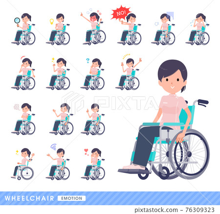 wheel-chair, facial expression, nurse 76309323