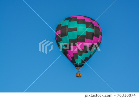 Peaceful flight over sunny Arizona in a brightly colored Hot Air Balloon. Maricopa County, Arizona 76310074