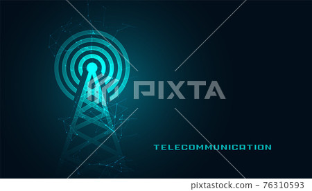mobile telecommunication digital tower background design 76310593