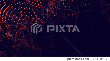 abstract red particles digital technology background design 76310597