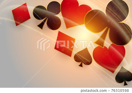 casino playing cards symbols with glowing light casino playing cards symbols with glowing light 76310598