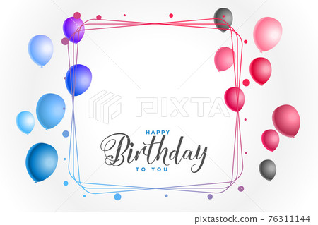 colorful happy birthday background with text space 76311144